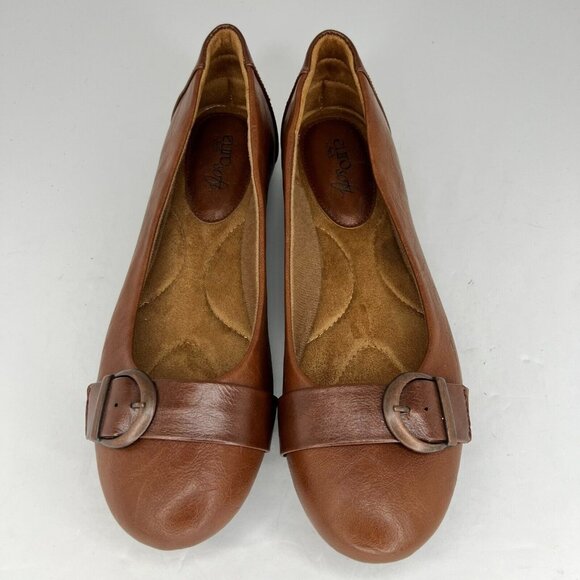 Euro Soft Womens CBW022 Brown Slip On Round Toe Low Solid Size 9.5M Ballet Flats - Picture 4 of 9